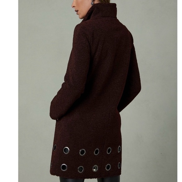 NIKKI JONES Montreal Brown Teddy Sherpa Coat Jacket Women’s Size Small - Picture 2 of 13